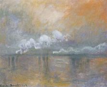 Haga click para ver la imagen ampliada charing cross bridge fum dans le brouillard impression 189958.jpg